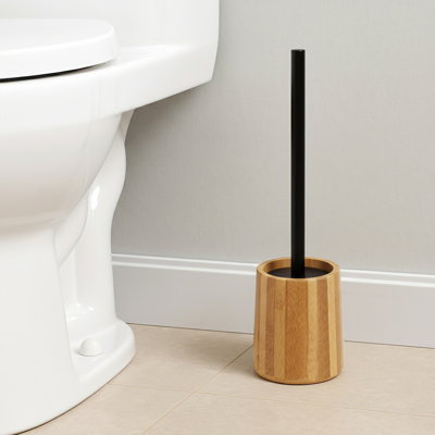 Evideco Bamboo Toilet Brush And Holder