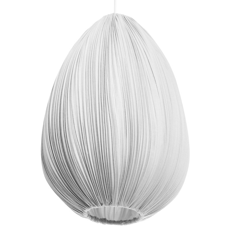 1 - Light Natural Simple Pendant, Linen, Grey