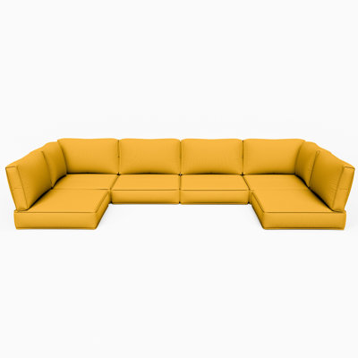 Outdoor Cushions 5” Replacement Patio Cushions For 6-Seat Sectional Sets (Cushions Only)