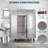 48" W Commercial Refrigerator 35-45°F,Reach-in 36 Cu.ft 2 Door Stainless Steel Commercial Refrigerator Fan Cooling,6 Adjustable Shelves, Auto Defrost, for Restaurant,Bar,Kitchen,Shop