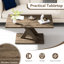 Table basse de 37,5 po avec base stable et raccordement en bois d'hévéa pour le salon
