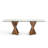 Corbin Clive 6 - Person Glass Top Double Pedestal Dining Set