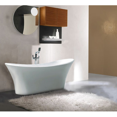 70.88'' x 31.5'' Freestanding Soaking Acrylic Bathtub