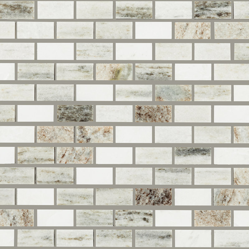 Carreau de brique en pierre naturelle 0,5 po x 1 po Benson, Mélange Panaro