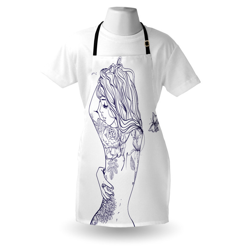 No Pattern Bib Apron