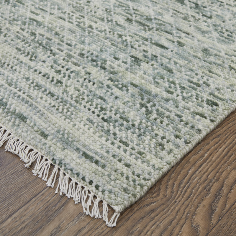 Branson Wool Area Rug in Ivory, Rectangle 5'6" x 8'6"