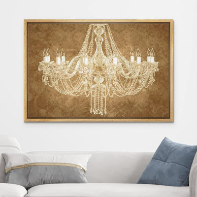 Glam Crystal Chandelier " Ornate Pattern White Crystal Chandelier Decor Lights Stylish Contemporary Relax Calm Wall Art "