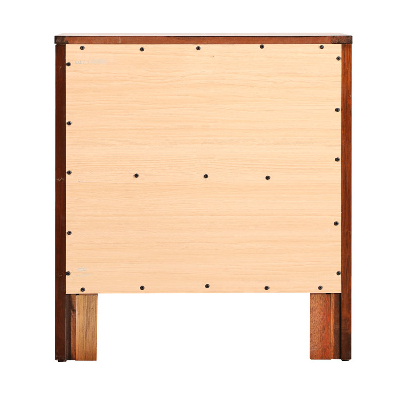 Table de chevet en cerisier avec de nombreuses options de rangement disponibles - H 25 po x l 22 po x P 17 po, deux tiroirs spacieux pour un rangement organisé, une conception transitionnelle alliant plusieurs styles de décoration, une utilisation durable