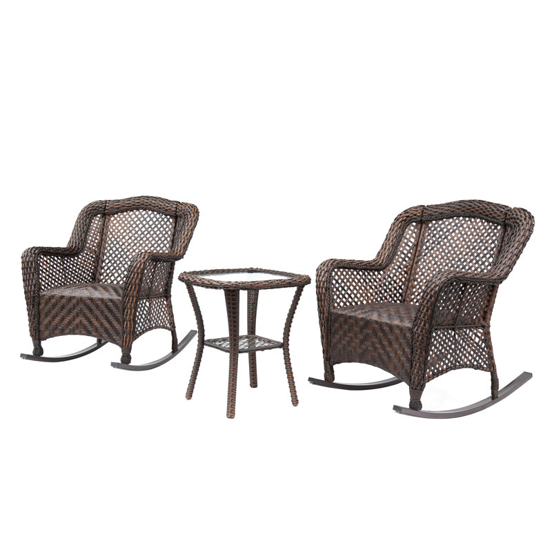 Lilyanna Premium All-Weather Wicker 2 - Person Patio Conversation Set