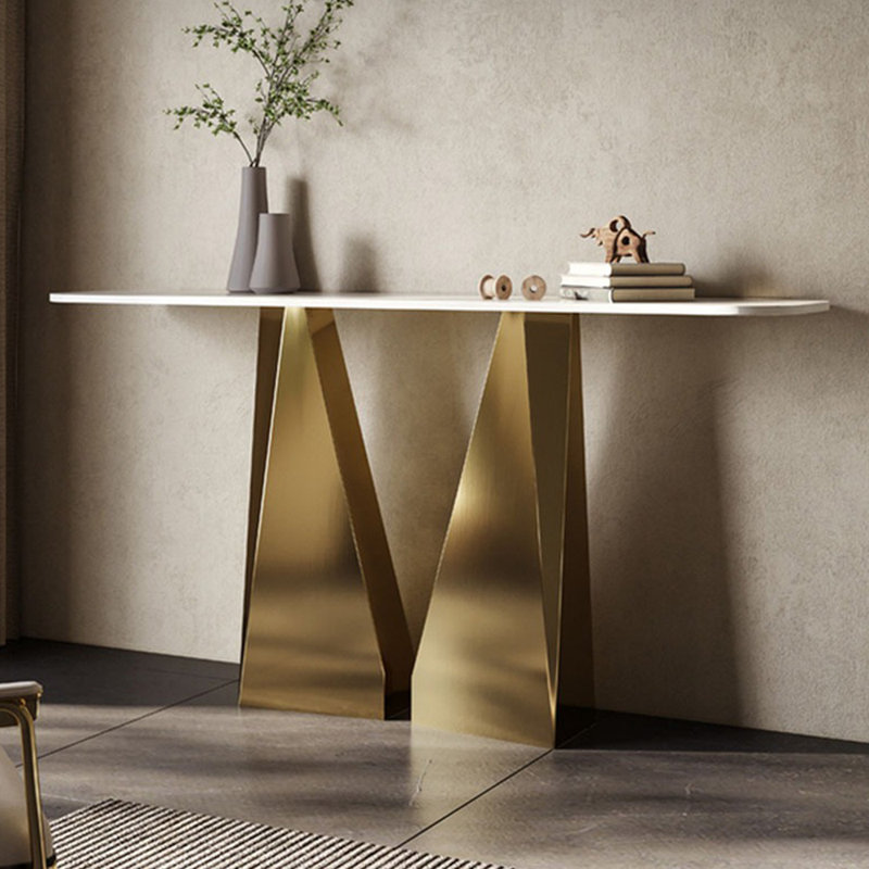 Console de style italien simple et luxueuse, Doré