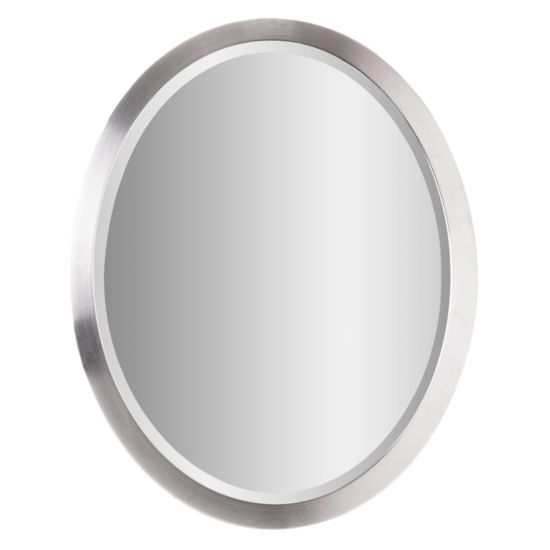 Miroir de salle de bain Wallford, Nickel brossé