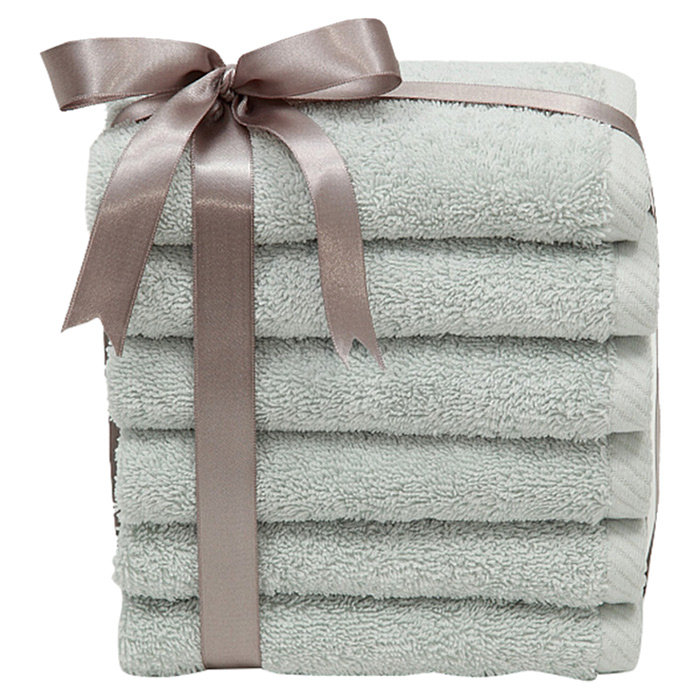 Essuie-mains doux en coton turc, Aqua pâle