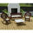 Outdoor Wicker Cushion Set for Bench and 2 Seats-986222417