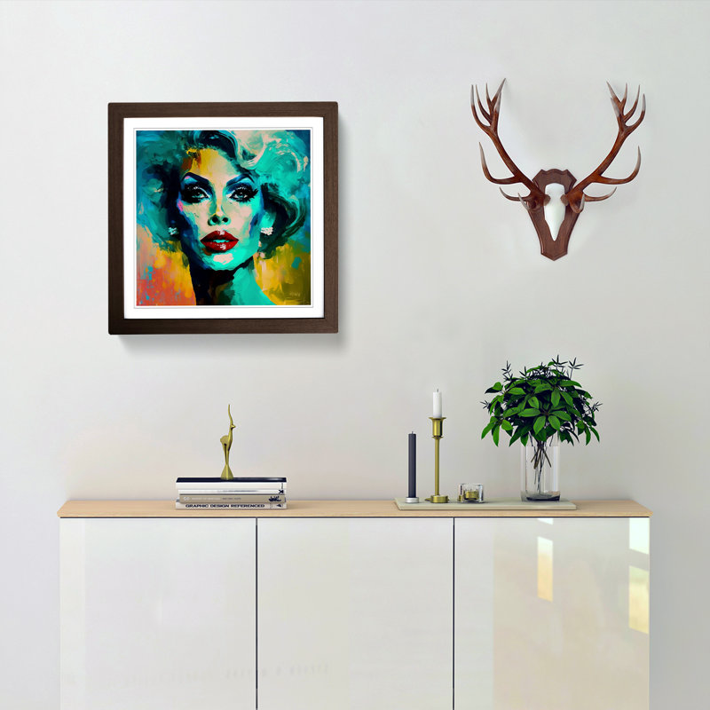 Single Picture Frame Print on Wood, Walnut