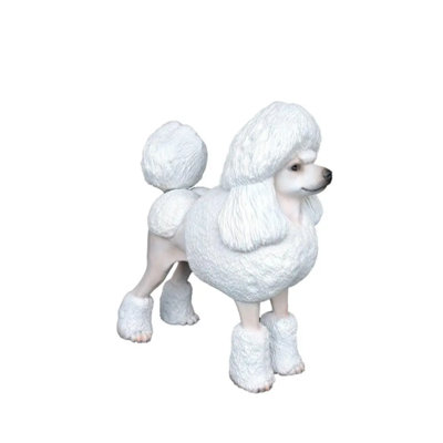 White Poodle Life Size Dog Statue
