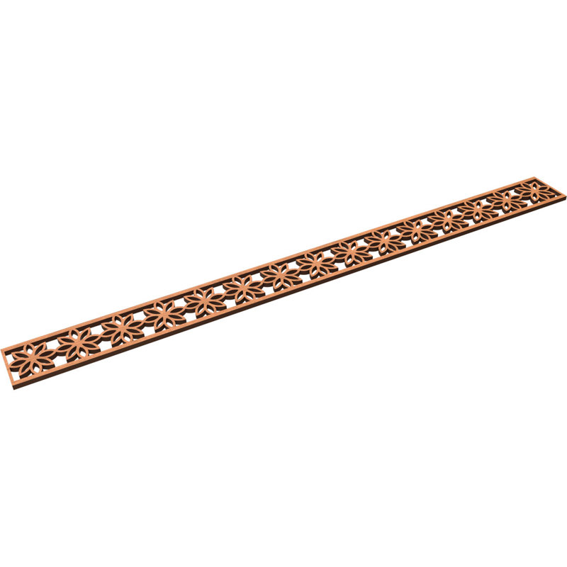Moulure de marguerite Daisy, H 4 po x l 46,375 po x P 0,375 po, Cerisier