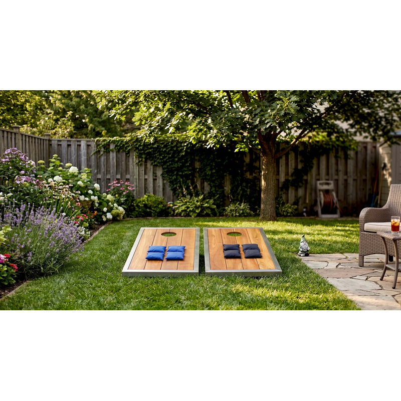 Aqua Teak Foldable Water Resistant Cornhole Set
