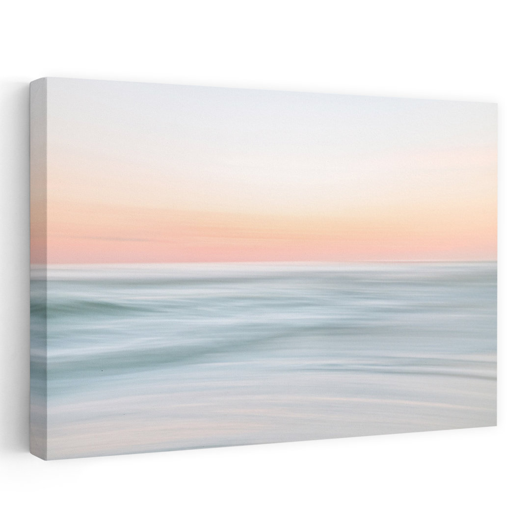 Dreamy Pastel Seascape Abstract Dreamy Minimalist Ocean Seascape Wall Art Print