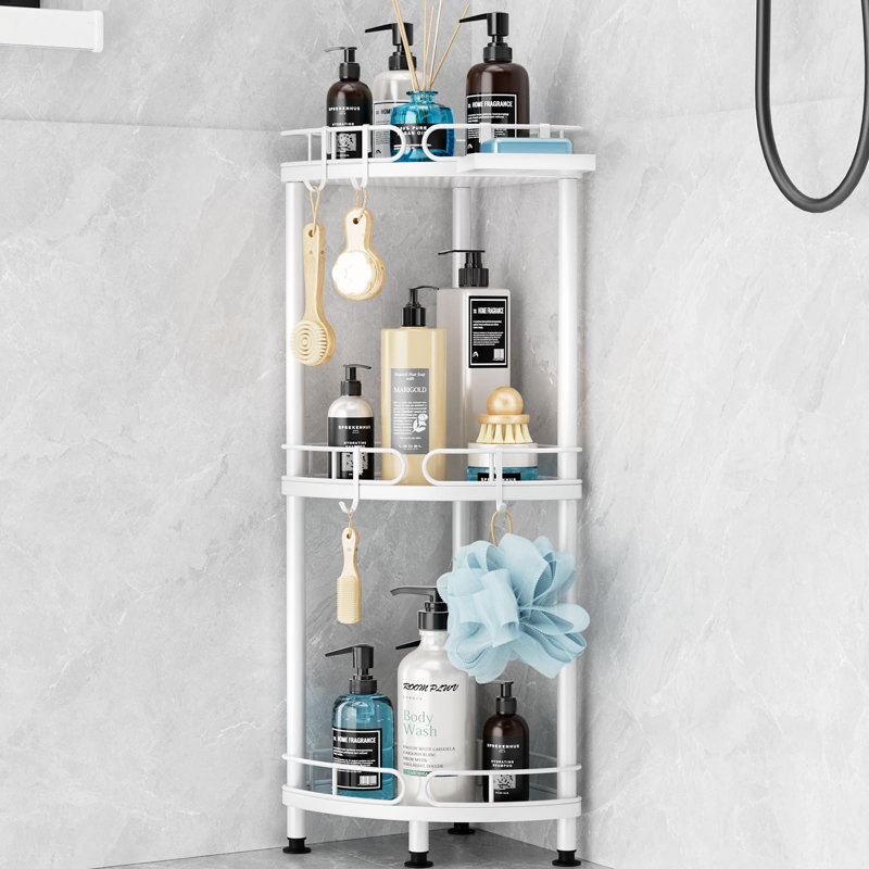 Stainless Steel Shower Caddy, White