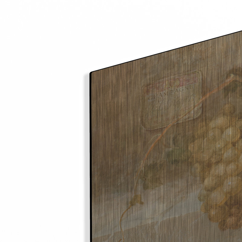 Winston Porter «Champagne Grapes» par Danhui Nai, art mural en métal, H 16 po x l 16 po