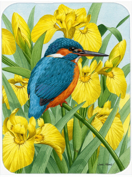 Planche à découper en verre irises caroline trésors Kingfisher