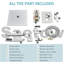 Ensemble de robinets de douche à fixation au plafond 12 pouces Système de douche complet Système de pomme de douche à pluie avec corps de valve brut et garniture inclus-113009571