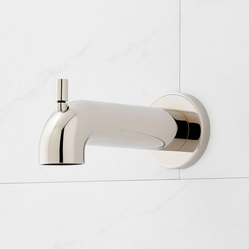 Lexia 6-7/8" Integrated Diverter Tub Spout, Polished Nickel