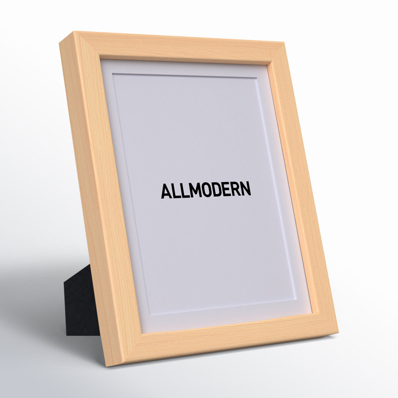 Capullo Wood Matte Picture Frame with Mat, Natural, 4" x 6"
