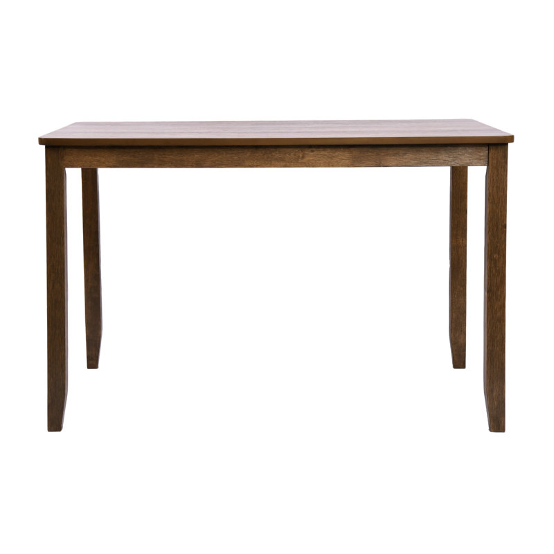 Majidah Solid Wood Base Dining Table, Caramel