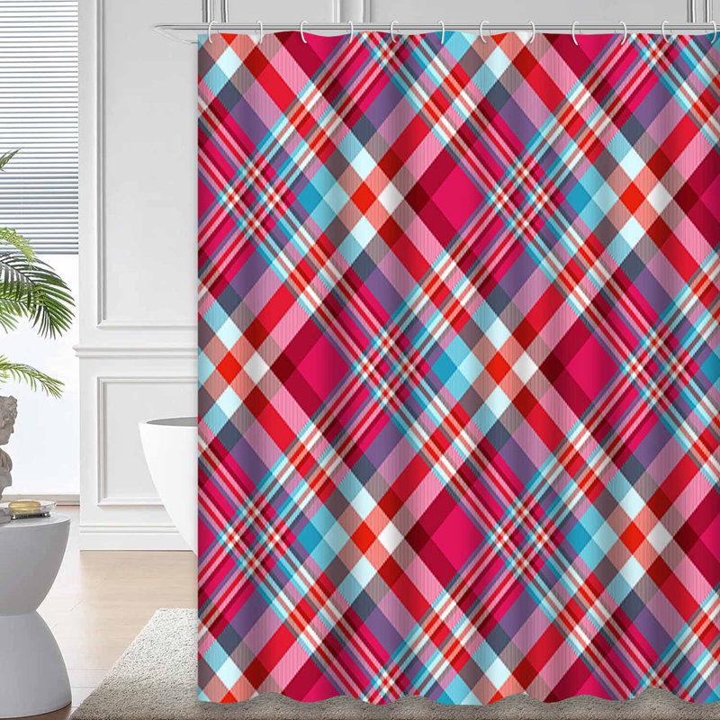 Rideau de douche Tartan, L 72 po x l 72 po