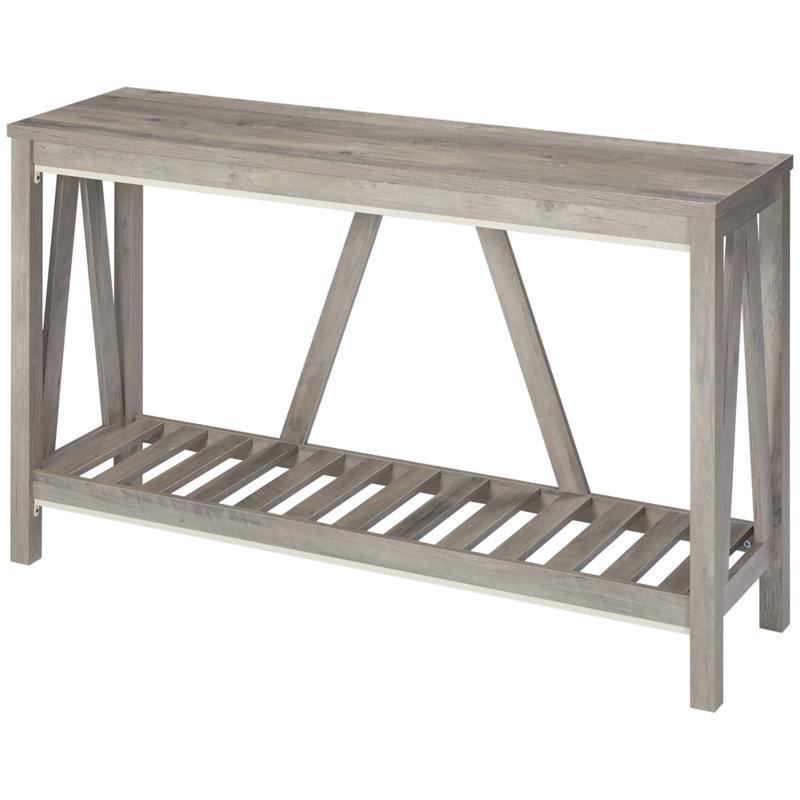 Rakira Modern Farmhouse Console Table, Gray