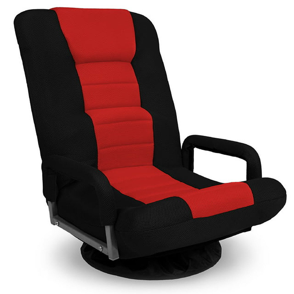 Alba Gaming Floor Chair Trule Upholstery Color: Red/Black