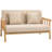 Comfortable Upholstered Loveseat Polyester Modern For Bedroom Small Spaces