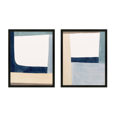 Composition in Blue 2-Piece Print Set