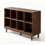 Bibliothèque standard moderne en bois massif noyer foncé-1686816240