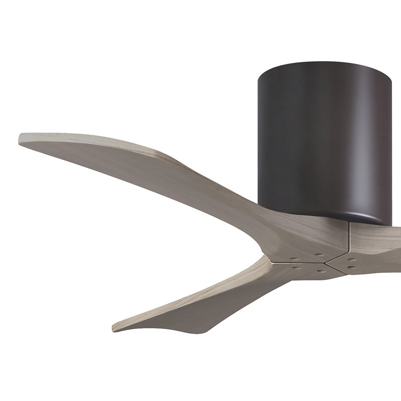 Ventilateur de plafond à 3 pales Olivier, Bronze texturé, Ton bois de frêne gris, 42"