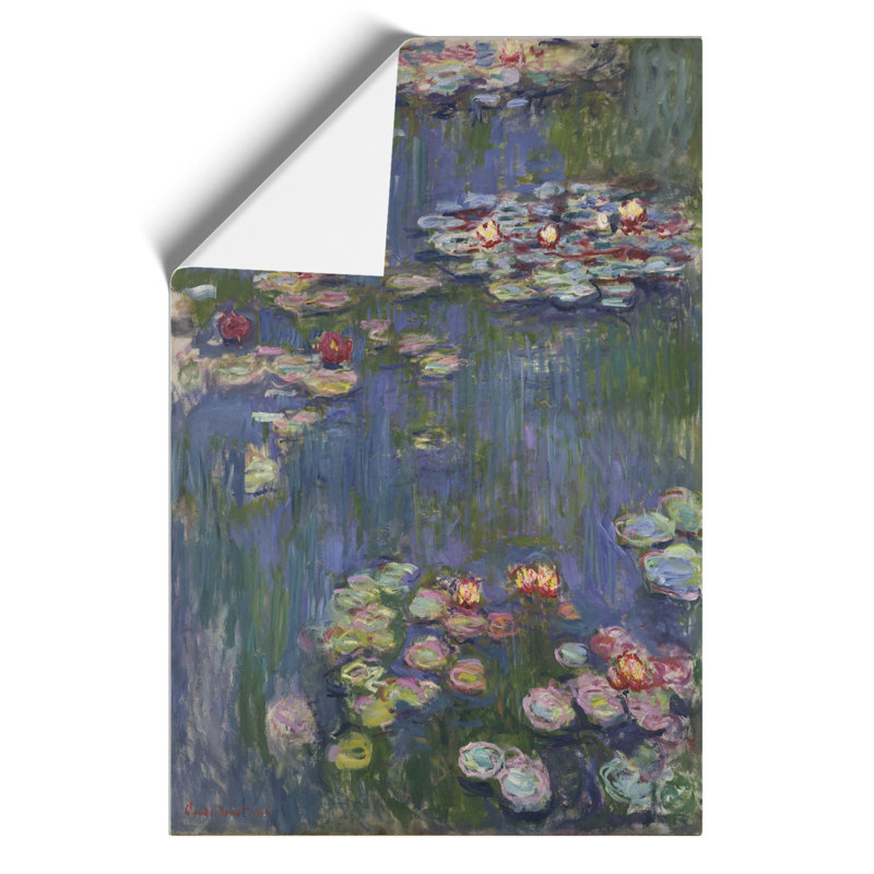 Water Lilies Lily Pond Vol.27 by Claude Monet - No Frame Painting, 42cm H x 30cm W x 0.1cm D