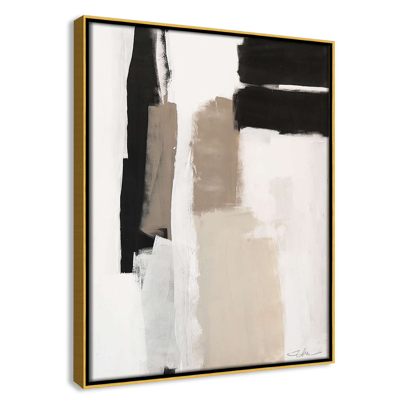 Giverny Earth Scapes II by  Print, Gold Floater Framed, No Mat, 15.5" H x 12.5" W x 2" D