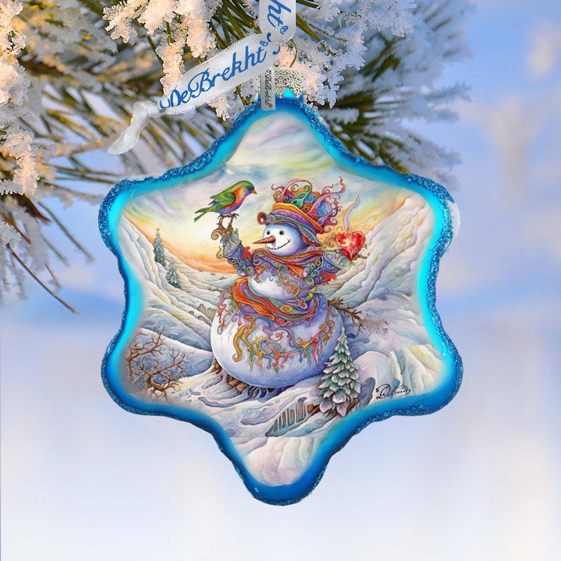 4'' Glass Hanging Figurine Ornament