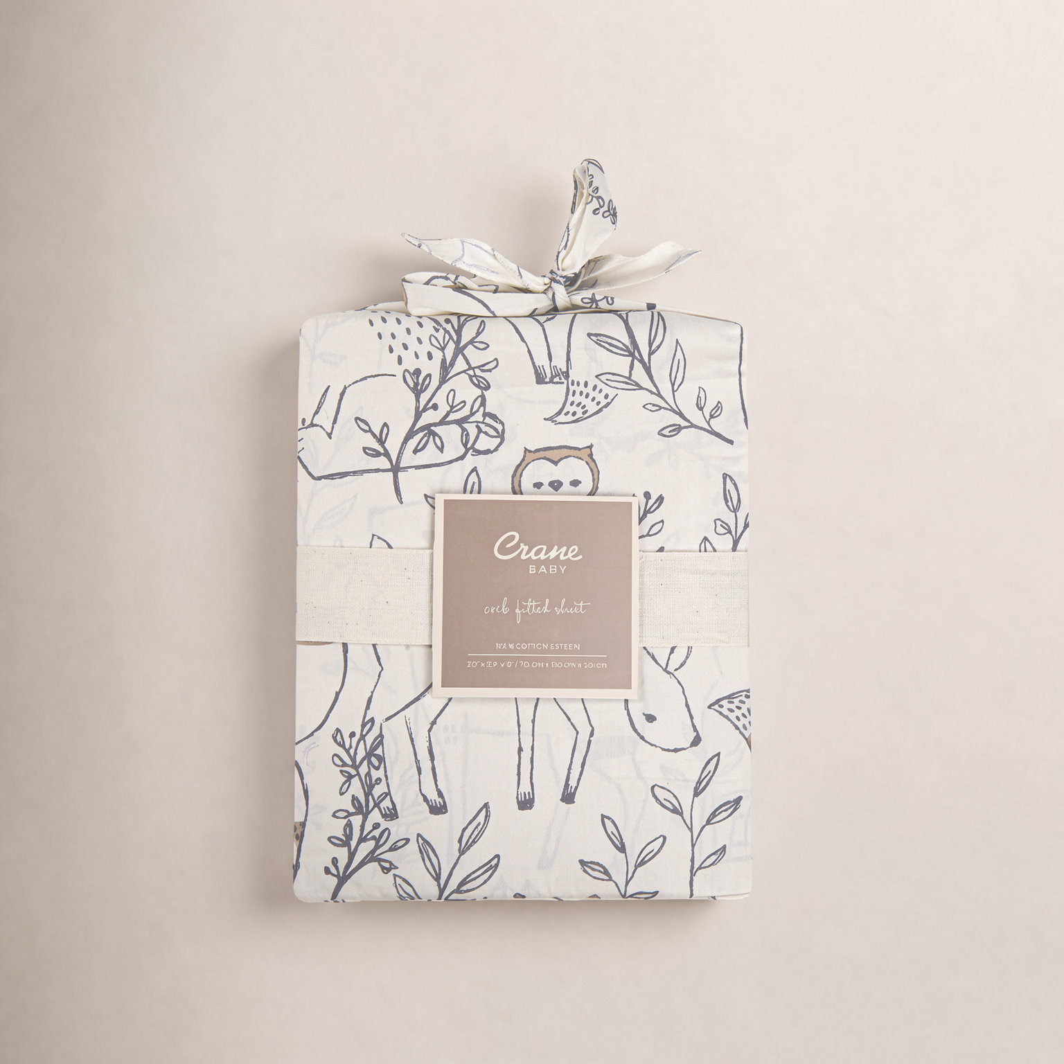 Ezra Woodland Animals Cotton Crib Sheet