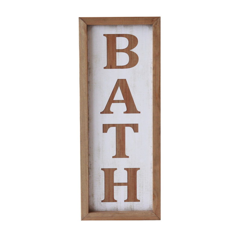 Mur de salle de bain en bois blanc 18 po.