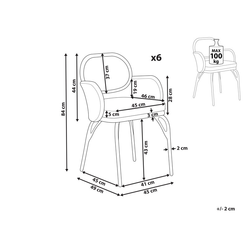 Aareona Patio Dining Armchair with Cushion