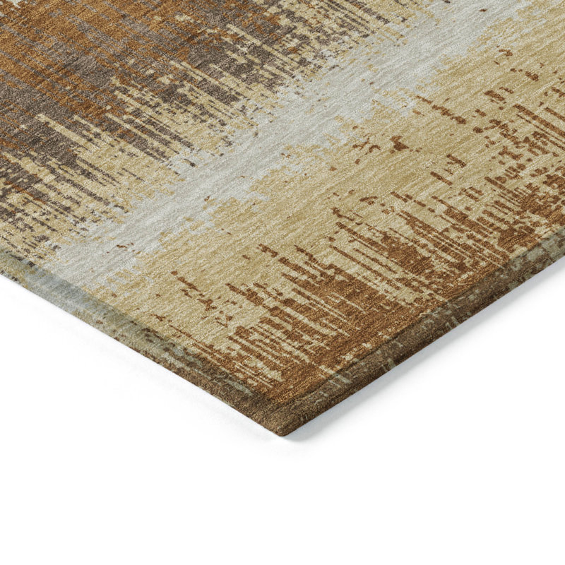 Chayden Indoor/Outdoor Chantille ACN1013 Gold Area Rug, Rectangle 9' x 12'