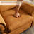 Faux Leather Accent Chairs Set of 2 with Rivet Design, Living Room Armchair with Rolled Arms and Nailhead, Large Comfy Sofa Chair with Wooden Leg for Reading, Bedroom, Office, Apartment, Brown-228056550-228056548