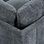 Canapé modulaire Basic, canapé modulaire gris foncé de 115,5 po avec revêtement en polyester durable, coussins moelleux, compartiments de rangement cachés