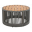 Ensemble de table industrielle rustique, table basse et table d'appoint avec design en corde tissée, ensemble de table moderne et fonctionnel pour le salon et la décoration intérieure - gris corde-130203273