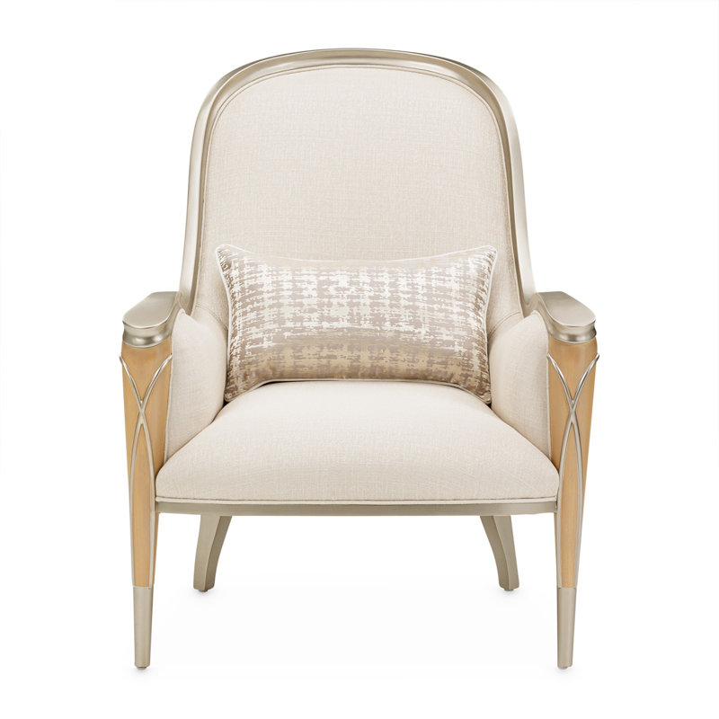 Villa Cherie 31'' Wide Armchair, Pearl 100% Polyester