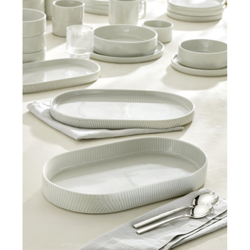Modulus 2-Piece Serving Set, Nightshade, White
