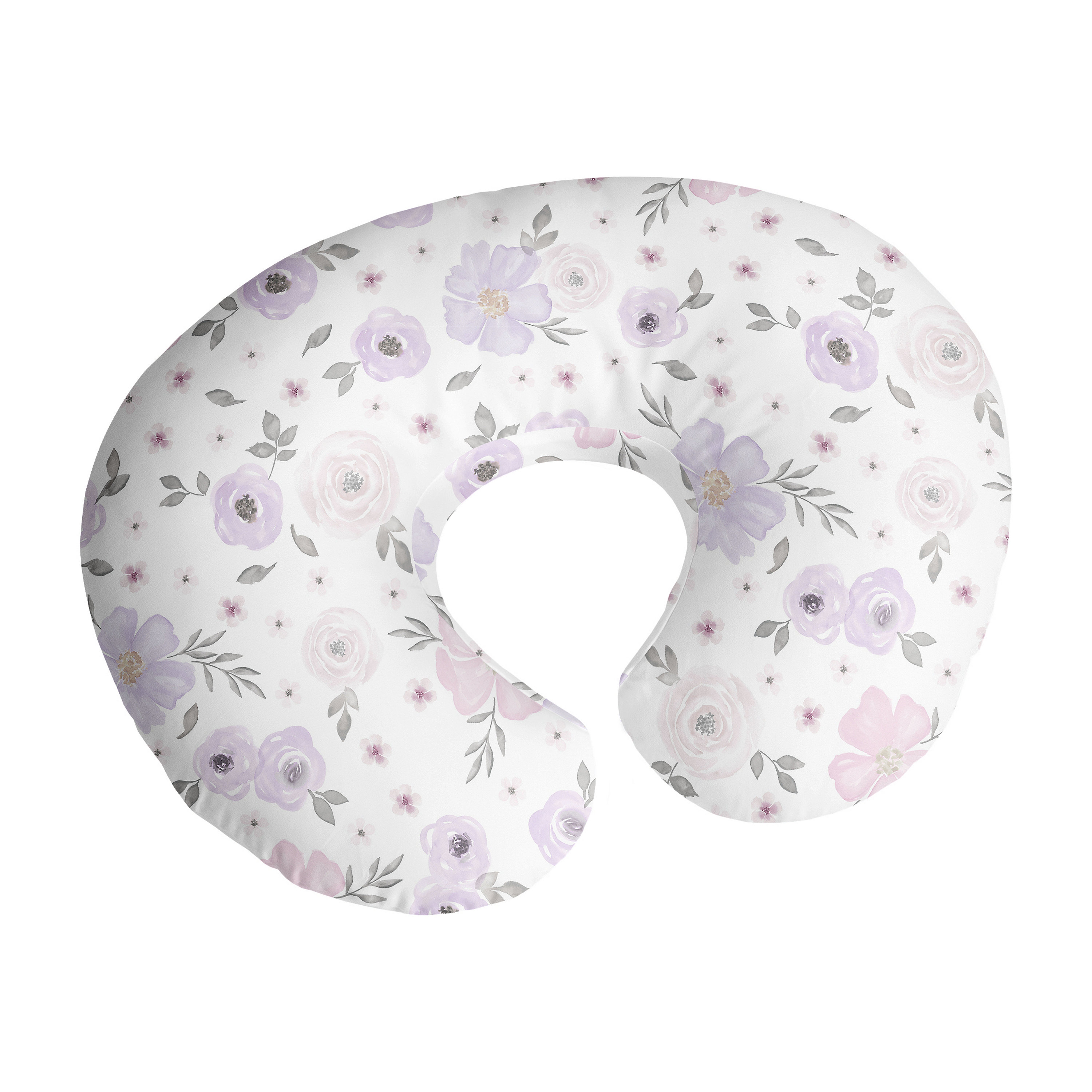Nursing Pillow, Breast Feeding Pillows for Mom, Rose Floral Print