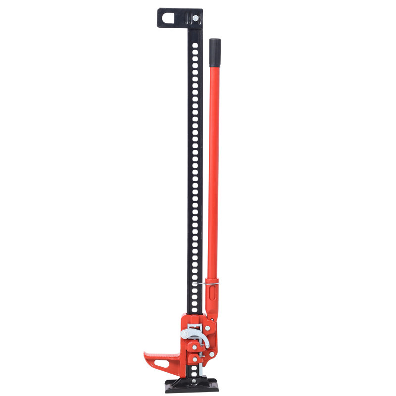 Cric de ferme de 48 po à levage élevé - cric utilitaire à cliquet d'une capacité de 7 000 lb (rouge), acier robuste pour tracteur / camion / VUS / VTT, plage de levage de 6 à 48 po, fonction de récupération hors route et treuil à tirage latéral